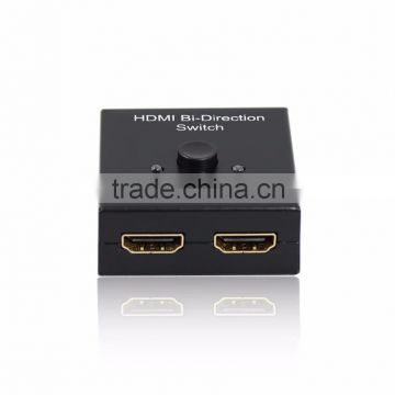 Home theater hdmi 2 ports bi-direction manual switch hdmi switch for car audio