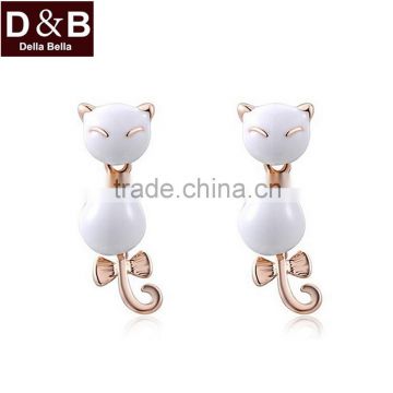HYE43126 High quality and sell well in rose gold shortening stud earrings