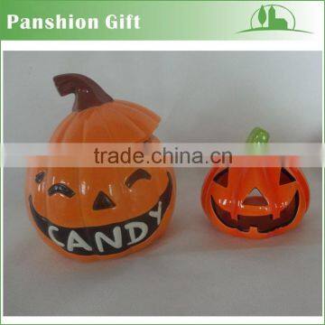 Chinese wholesale cutout ceramic halloween pumpkin jar