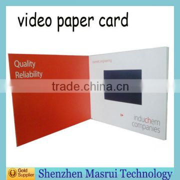 Professional 5 inch video brochure artificial crafts supplier