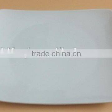 Hotel Restaurant 9' 12''cheap bulk pain white ceramic dinner plate rectangle flat plate stock FQR16011