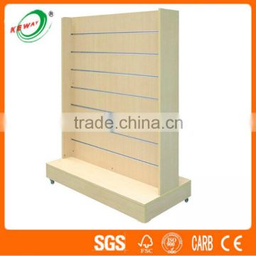 Standing Slatwall Display Shelf MDF Board Display Board