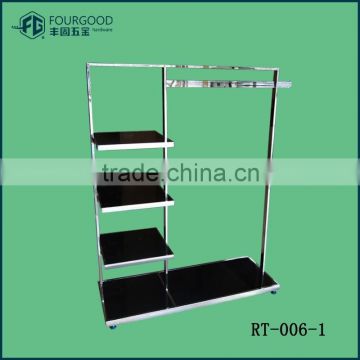 Stainless steel layers of clothes display shelves