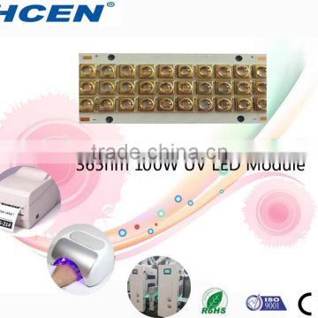 Hot sales High power 100W 365nm 385nm uv led array module for uv curing