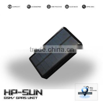 Solar powered GPS unit with GPRS/ GSM communication and magnetic attachable for