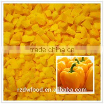 New crop IQF Frozen yellow pepper dices