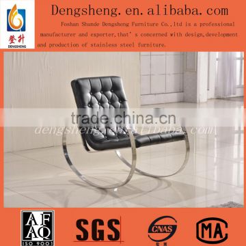 stainless steel frame modern recliner chair /rocking chair/leisure chair livingroom furniture