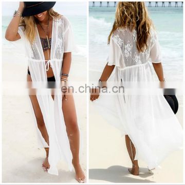 Europe And America Chiffon Lace Kick Pleat Sandbeach Sunscreen Shawl Sandbeach Bikini Skirt