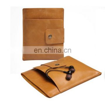 Genuine leather passport wallet travel passport holder ticket jacket pouch