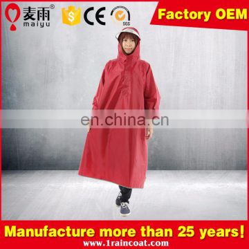 Maiyu Rain Poncho Waterproof Raincoat with Hoods Sleeve and Reflective Strip for Cycling Hiking Outdoor Activities