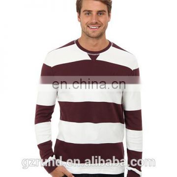 Cotton stripe long sleeve tshirt/2014 High Quality Men Fashion Tshirt/Custom Tshirt Clothing Factory model-sc400