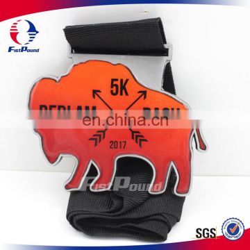 Anmial Shape Running Medal with Sticker and Epoxy