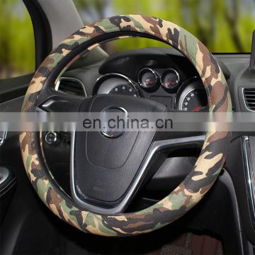 Camo Style Coarse Flax Cloth Automotive Steering Wheel Cover