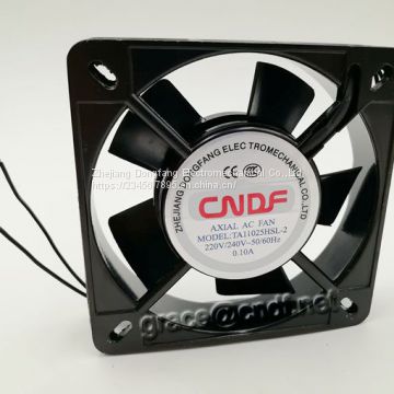 CNDF made in china use for  machine cooling ac fan with CE and 2 years warranty 110x110x25mm TA11025HSL-1