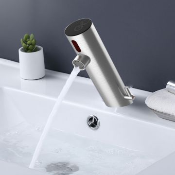 Touchless Bathroom Faucet Chrome Plated