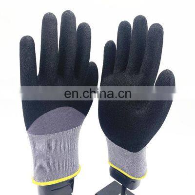 Super Grip Surface Oil Resistant Sandy Nitrile Working Gloves for Automotive Assembly Gardening