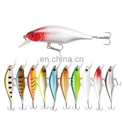 8.5cm 11.2g 10 colors 3D Bionic eyes Saltwater Fish Baits with Treble Hooks  Quivering Floating  Minnow Sea Bass  Bait Fishing