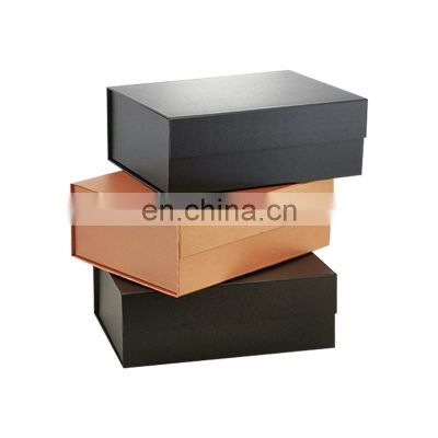 Luxury big custom gold foil stamping magnetic closure clothing retail packaging boxes