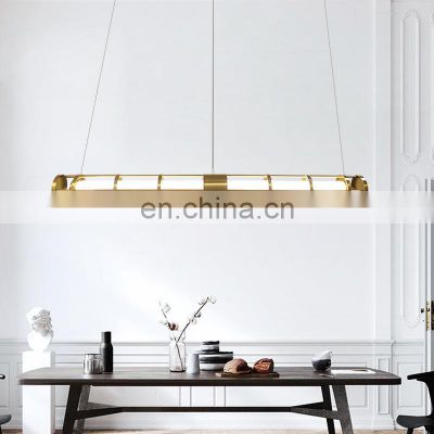 Long Strip Modern Design Chandelier Nordic Minimalist Pendant Lamp Interior Decoration Hanging Light for Living Room