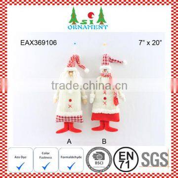 Red and white knitted christmas hanging decoration