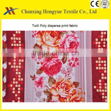 Print patterens 100 Polyester brushed textile fabric with pigment printing/Polyester print textile fabric