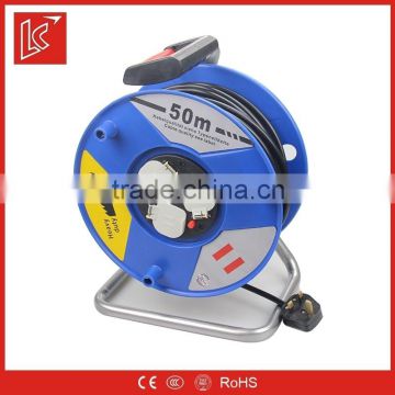 25m 40m 50m cable reel trailers,mini/small cable reel british 13A/15A socket