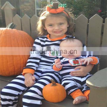 New arrival girls pajamas baby floral clothing halloween baby girl boutique outfit