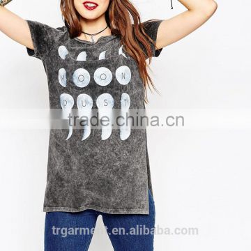 Moon dust t-shirt lady fashion dress design summer 2016 apparel supplier