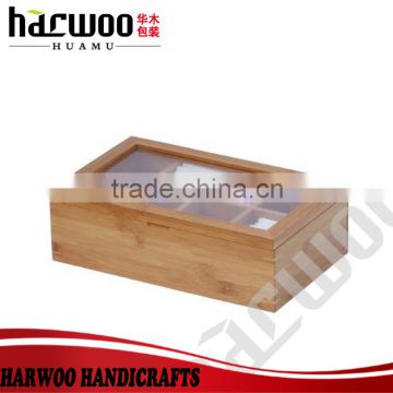 8 compartments tea box,wooden tea storage box,tea box with acylic window