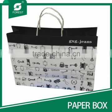 100% RECYCLABLE PAPER BAG FOR GARMENTS WITH HANDLE