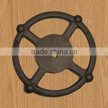 Ductile cast iron straight four-spoke square hole handwheel for valve(manufacturer)