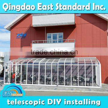 East Standard retractable modern conservatory