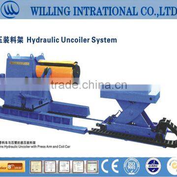 2014 hot sale and good quality hydraulic steel plate cut to length cutting machine uncoiler