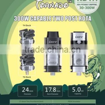 Original hot sale new product Ijoy tornado RDTA atomizer with 510 drip tip adapter in stock