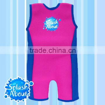 Promotional swimwear manufacturer one piece 2.5mm Colored NEOPRENE UPF50+ taiwan 1-6y Splash About combie