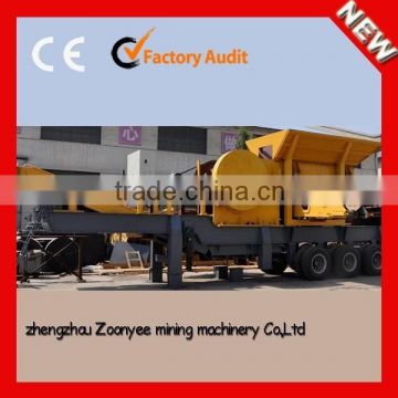 CE certificated trailer mounted mobile quarry plant