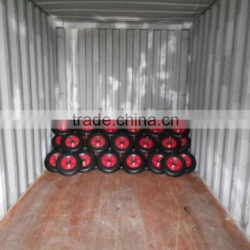 Rubber Pnuematic wheels manufactures for hand truck wheel 10'' x 280/250-4