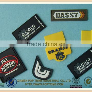 custom PVC patch for garment label or bag label