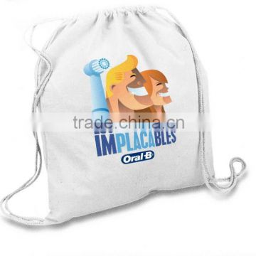 promotional drawstring backpack, 100% cotton drawstring backpack