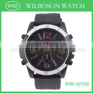 Quartz stainless steel back fashion silicone watch