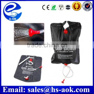20L Popular outdoor PVC solar shower bag/solar outdoor shower