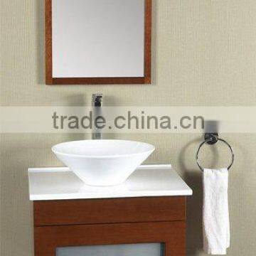 Mini style bathroom vanity with cherry Finish