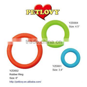 PROMOTIONAL 6" RUBBER RING RUBBER TOY DOG TOY