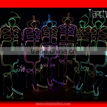 Programmed Full Color Optic Fiber dance Costumes for Tron dance