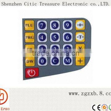 New! silicone rubber tactile numeric keyboard membrane switch for china products