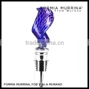 Wedding Gifts Wholesale Blue Murano Art Glass Bottle Stopper