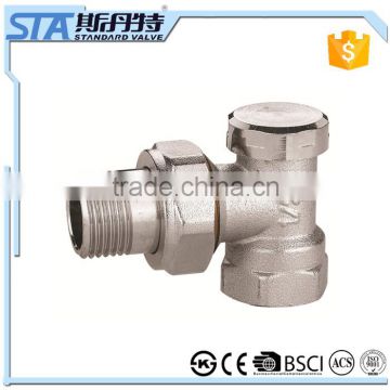 ART.5041 chinese whole sales manufacture forged brass radiator valve straight type without handle flooring heating system valves