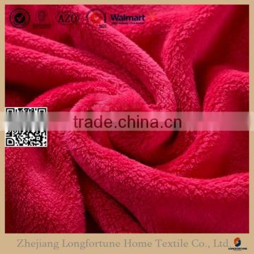 Manufactory walmart alibaba china home textile plain color coral fleece china supplier double layer blanket