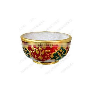 Marble Round Painted Fruit Bowl