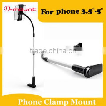 universal Metal gooseneck clamp wall mount cell phone mount